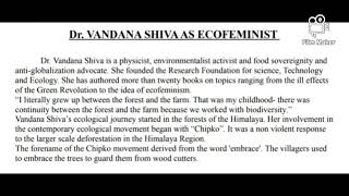 Ecofeminism  Vandana Shiva [upl. by Karlee]