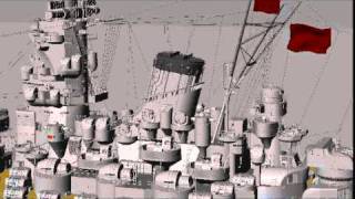 Battleship Yamato 3D Animation Camera Move OpenGL [upl. by Everett933]