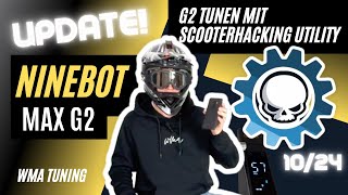 UPDATE Ninebot G2 Max tunen mit Scooterhacking 102024  Step by Step inkl Field Weakening [upl. by Ellenod]