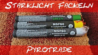 Pyrotrade  Starklichtfackel MSF60  PyroMoe [upl. by Rabelais]