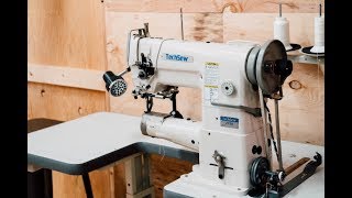 Review Techsew 2750 pro Cylinder arm leather sewing machine [upl. by Irved]