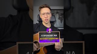 Sposoby na akordy barowe ✅ gitara muzyka akordybarowe lekcjegitary [upl. by Stannfield214]