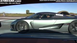 Gforces of 1200 HP Bugatti Veyron Vitesse and Koenigsegg Agera R on the cameraman from 50 kmh [upl. by Goody]