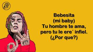 BEBE  6ix9ine Anuel Aa LETRA [upl. by Bee533]