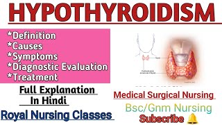 hypothyroidism in hindi I msn bsc nursing 2 nd year [upl. by Arvind]