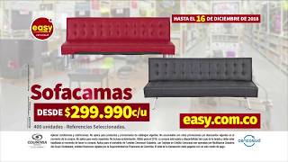 Tiendas Easy Descansa este finde en sofácama nuevo desde 299990 ó con 25 de Dto en llantas [upl. by Leigha]