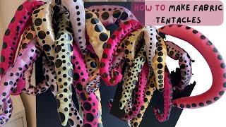 HOW TO MAKE FABRIC TENTACLES  Yayoi Kusama Inspired Tentacles  Didsbury Art Studio [upl. by Tezile]