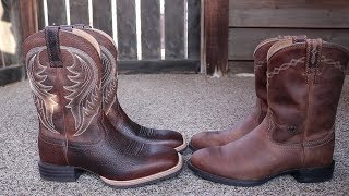 Ariat Heritage Roper amp Ariat Hybrid Rancher Boots [upl. by Anerres124]