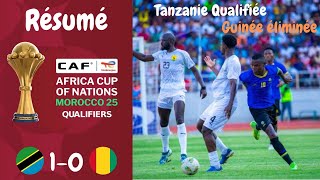 Résumé Tanzanie VS Guinée  Qualification Can 2025 Journée 6 [upl. by Kcirtapnhoj]