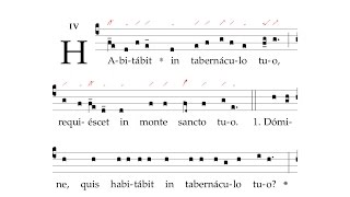 Antiphona Habitabit in tabernaculo tuo [upl. by Cornish]