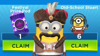 Minion Rush Festival Rewards Claim Prize Pods opening in minions game gameplay android [upl. by Aliban]