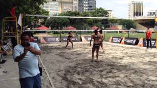 UST beach volleyball demo wMela Tunay Maru Banaticla Ingrid Reyes amp Pam Lastimosa [upl. by Adnolat]