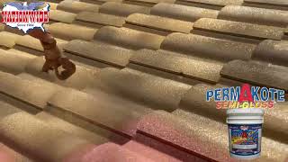 How to Apply a Tile Roof Coating using Elastomeric Roof Coatings roofrestoration roofcoating [upl. by Ettenajna]