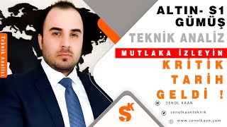 ALTIN VE GÜMÜŞ ANALİZİ KRİTİK TARİH GELDİ [upl. by Balthazar]