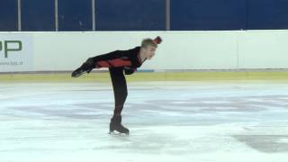 ISU 2014 Jr Grand Prix Ljubljana Men Short Program Ryszard GURTLER POL [upl. by Molloy]