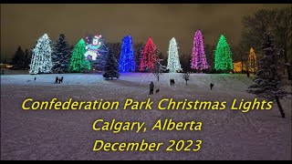 Confederation Park Christmas Lights  Calgary Alberta  December 2023 [upl. by Acul]