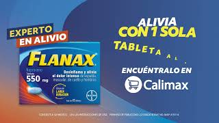 Desinflanax el dolor intenso con Flanax® 550 Ordénalo a domicilio en Calimax [upl. by Ahsilad333]