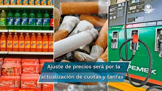 Por ajuste en inflación refrescos cigarros y gasolinas serán más caros en 2023 [upl. by Rheinlander885]