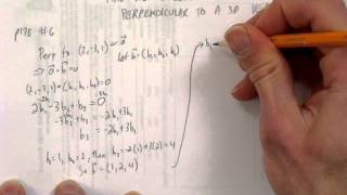 FIND NONCOLLINEAR VECTORS PERPENDICULAR TO A 3D VECTOR [upl. by Naivatco]