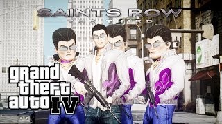 GRAND THEFT AUTO IV JOHNNY GAT BIG HEAD MASKS Saints Row The Third [upl. by Tepper]