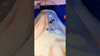 Big VOLCANO Slide  Test With and Without NonSlip Shoes  Tip for Kids shorts slide kevinundtheo [upl. by Ehr]