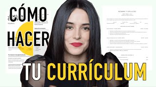 Cómo hacer un buen Curriculum Vitae en 5 minutos  2024  Plantillas gratis [upl. by Meehyr]