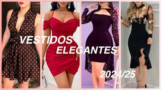 VESTIDOS ELEGANTES CORTOS TENDENCIAS DE MODA para chicas con Estilo 202425 [upl. by Enilaf]