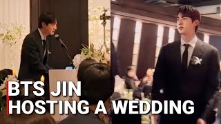 절친의 결혼식 사회를 맡은 석진이 BTS Jin Spotted Hosting a Wedding After Super Tuna Release 2024 [upl. by Zasuwa]