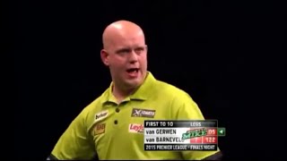 Premier League Darts 2015  Semi Final  van Gerwen vs van Barneveld  Highlights [upl. by Naedan]