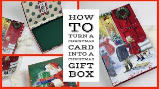 🎄Use DOLLAR TREE Greeting Cards To Make CHRISTMAS GIFT BOXES🎄Great For Those Secret Santa Gifts [upl. by Asital]