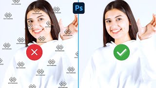 1min Tutorial Remove Watermarks in Photohop [upl. by Bate]