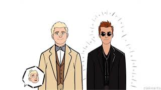 Good Omens Animatic  John Mulaney quotDelta Airlinesquot [upl. by Hsirahc272]