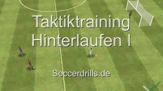 Erlernen des Hinterlaufens  Taktiktraining auf Soccerdrillsde [upl. by Hewitt705]