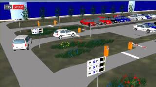 PTV Vissim Car Park Guidance System [upl. by Stultz284]