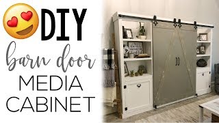 DIY Sliding Barn Door Media Console [upl. by Evers]