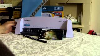 Fellowes Starlet 2 Personal Comb Binder Demonstration Part 2 [upl. by Simonette540]