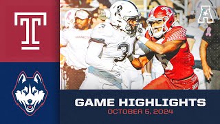 Game Highlights Temple vs UConn October 5 2024 [upl. by Icart413]