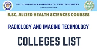 KNRUHS  RADIOLOGY AND IMAGING TECHNOLOGY COLLEGES LIST knruhs radiology radiographer [upl. by Aleedis572]