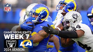 Las Vegas Raiders vs Los Angeles Rams  2024 Week 7 Game Highlights [upl. by Showker]