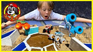 SUPER Monster Truck Toys COMPILATION 3  Obstacle Course Racing amp DIY Arena Freestyle Challenge [upl. by Nalyac249]