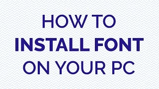 How to install font on your PC [upl. by Ialohcin]