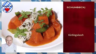 Alfons Schuhbeck  Kürbisgulasch mit Kürbiskernreis [upl. by Kalina]