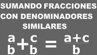 Suma de fracciones con denominador común [upl. by Adrial]