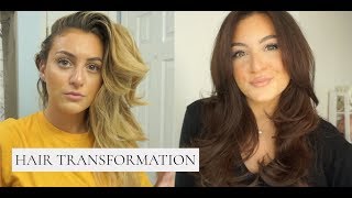 the CORRECT way to dye you hair BRUNETTE from BLONDE AT HOME TRANSFORMATION GREAT FOR QUARANTINE [upl. by Ezalb]