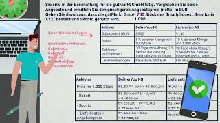 Übungsaufgabe Angebotsvergleich Geschäftsprozesse Einzelhandel  Groß und Außenhandelsmanagement [upl. by Falda]