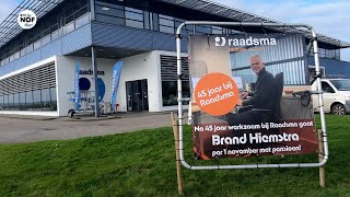 Brand Hiemstra na 45 jaar trouwe dienst bij Raadsma IJzerhandel met pensioen [upl. by O'Hara777]