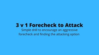 Hockey Drill  Offense Zone Tactics  3v1 Forecheck to Attack [upl. by Freya]