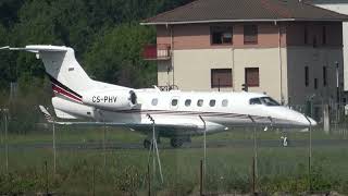 Embraer Phenom 300 NetJets Europe CSPHV despegue San Sebastián [upl. by Aihtiekal]