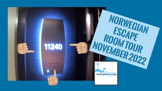 Norwegian Escape Balcony room tour Stateroom 11240 [upl. by Nirraj]