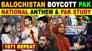 BALOCHISTAN BOYCOTT PAK FLAG NATIONAL ANTHEM amp PAK STUDY BOOK  PAK CRYING REACTION [upl. by Derzon]